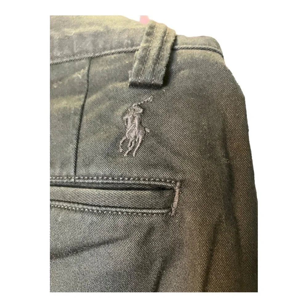 POLO Ralph Lauren Stretch Straight Fit Classic Cotton Twill Pants Black 35x30”